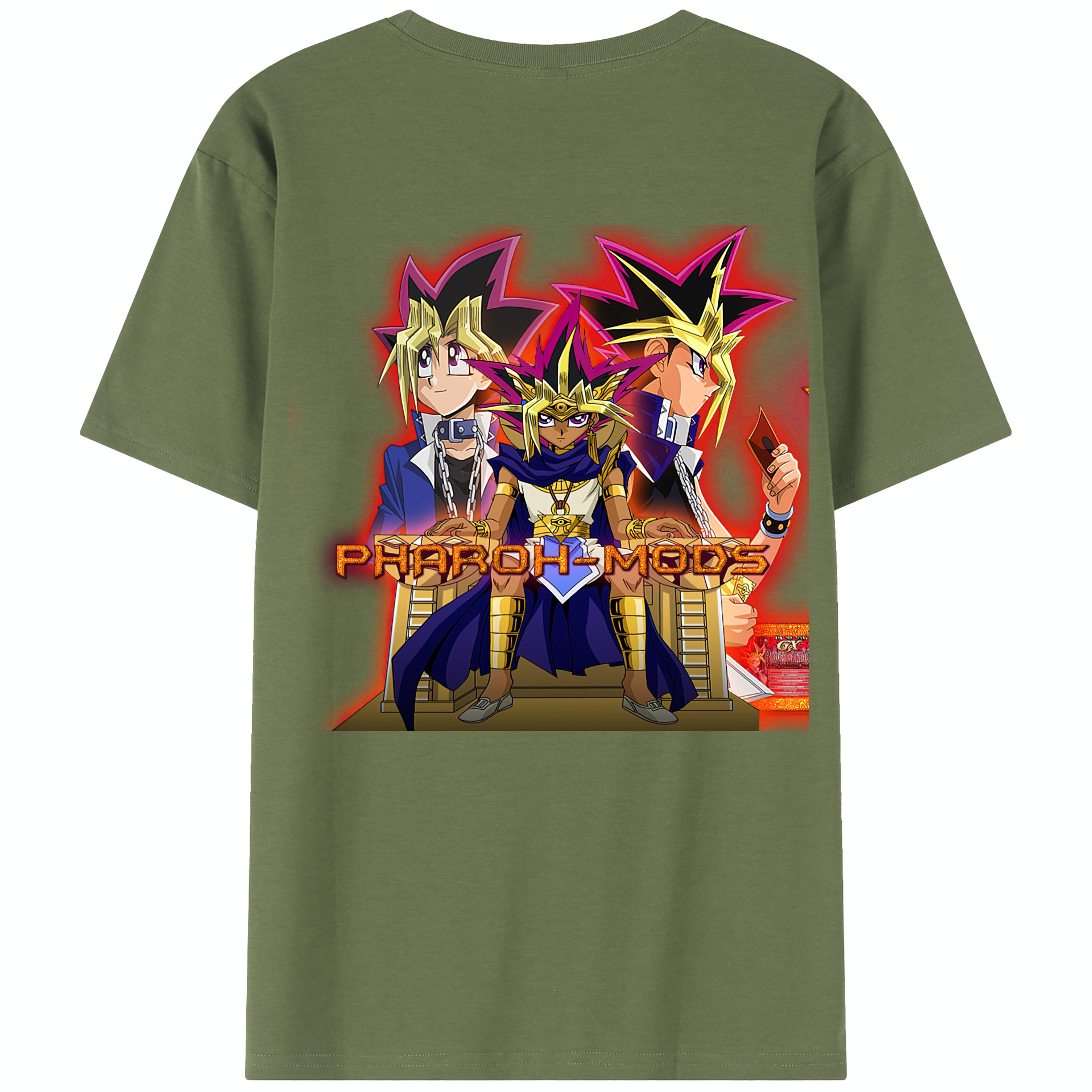 （画像用） 遊☆戯☆王 Yu-Gi-Oh! 綿100％半袖Tシャツ（背面プリント）